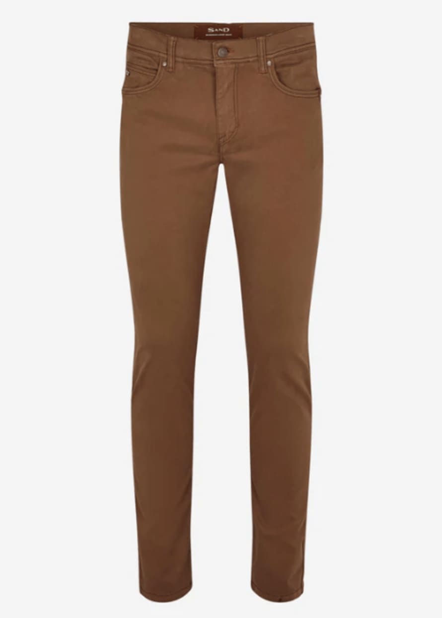 SAND - Mens Burton Suede Touch Trousers In Chocolate Brown