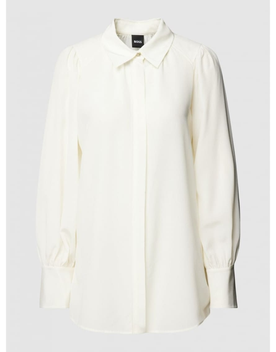 Boss Boss Beatana Shoulder Puff Shirt Col: 118 Open White, Size: 8