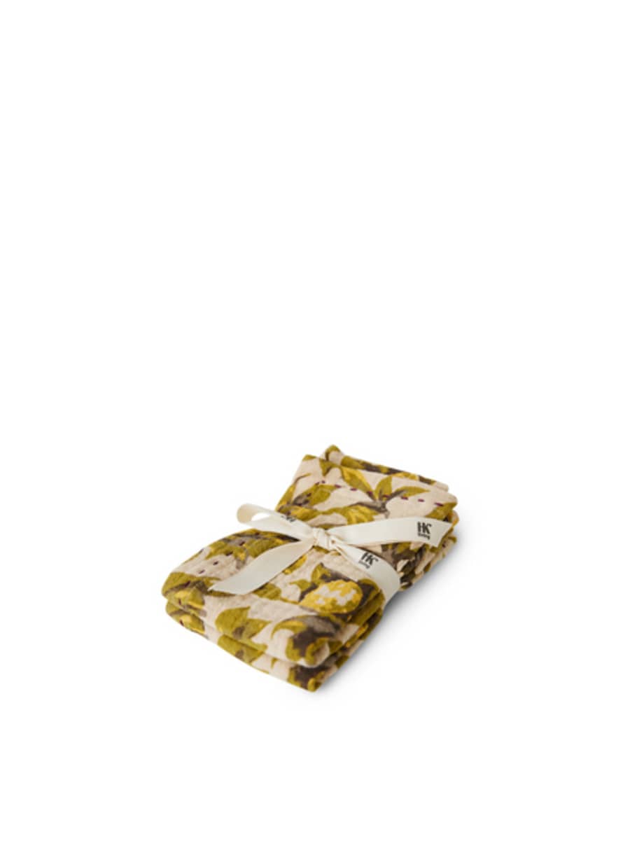 HK Living Cotton Napkins In Mediterranean Olive From