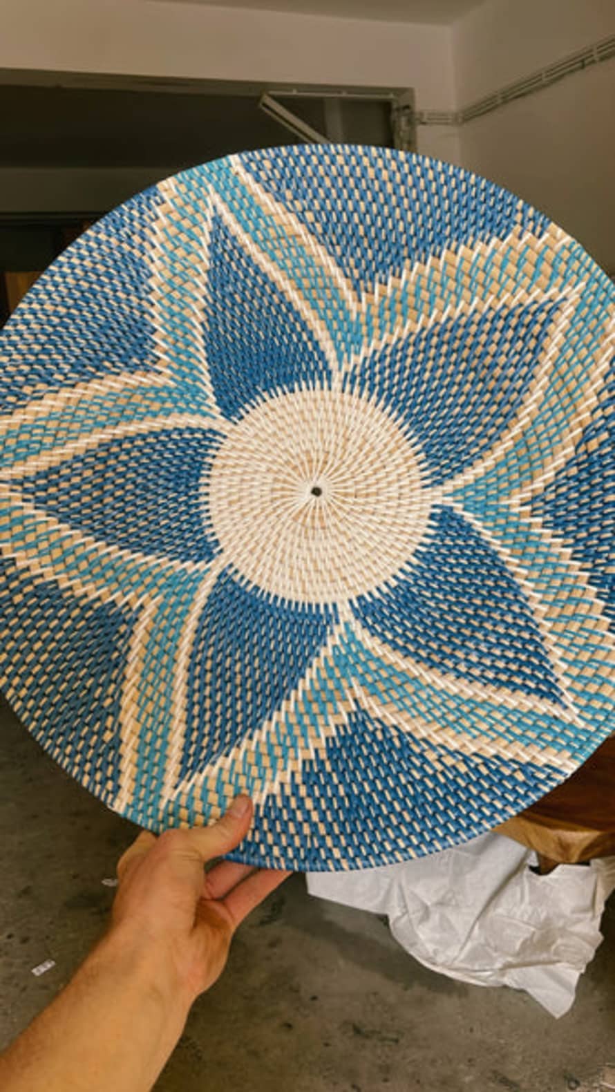 Uma Cantik Prato De Parede Lombok Azul - 60cm