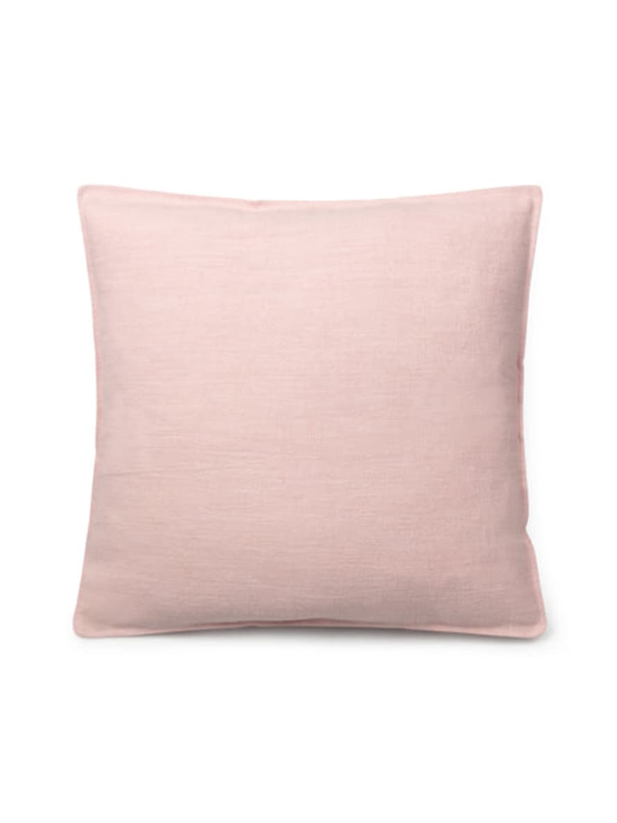 Chalk Ramie Cotton Square Cushion - Pink