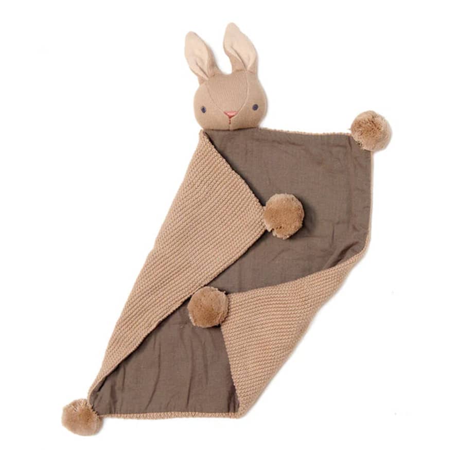 ThreadBear Design Baby Threads Taupe Bunny Comforter