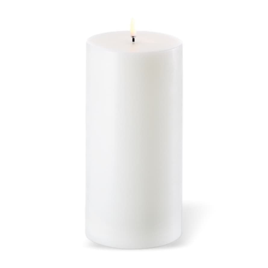 UYUNI LIGHTING LED Pillar Candle Nordic White 10.1 x 20cm