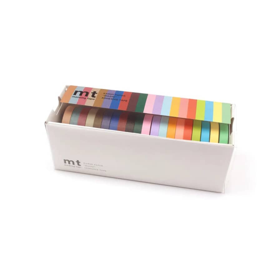 MT Set Of 20 Slim Washi Tapes Pastel & Dusty Mix