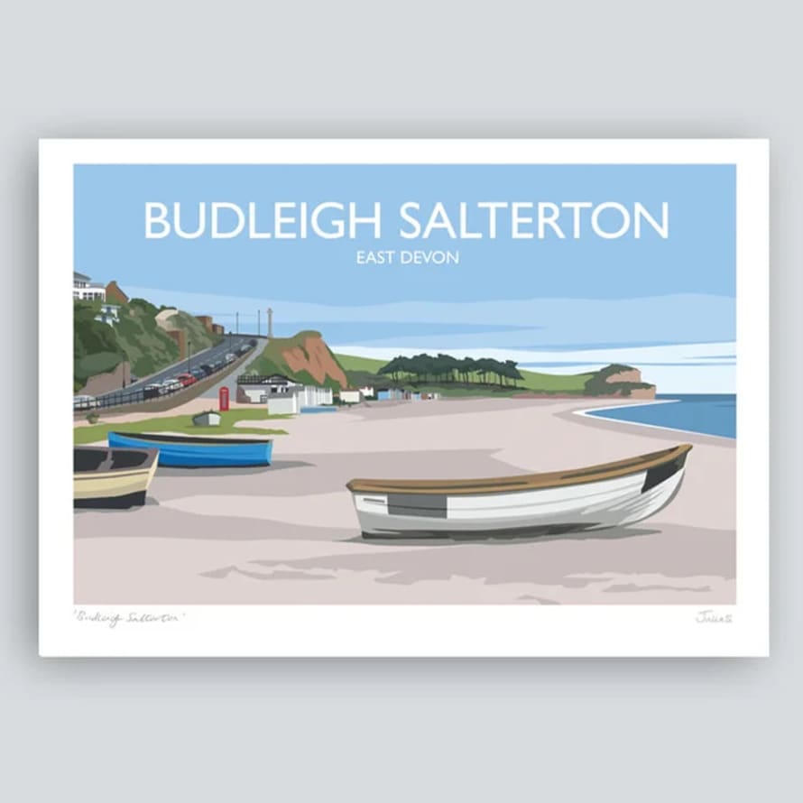 Julia S Illustrations Budleigh Salterton A4 Print (Julia S)