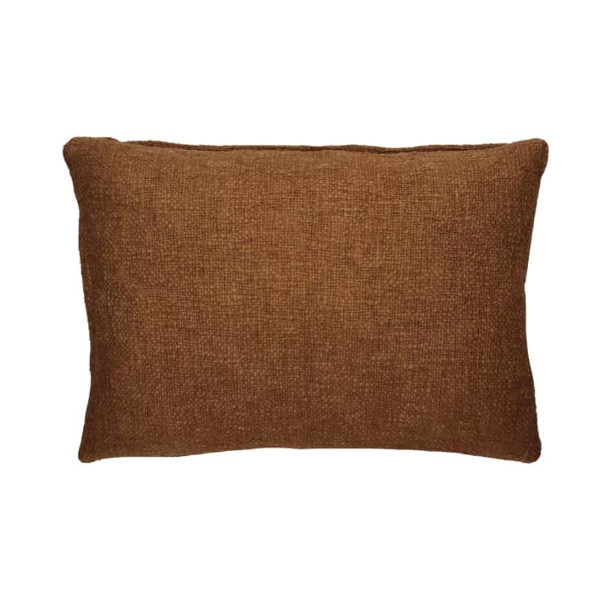 Pomax Dimaro, cushion, cotton / recycled polyester, L 60 x W 40 cm, brown 