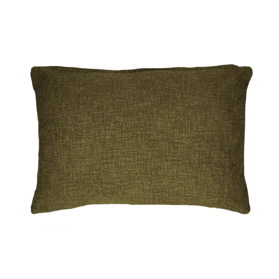 Pomax Dimaro, cushion, cotton / recycled polyester, L 60 x W 40 cm, dark green 