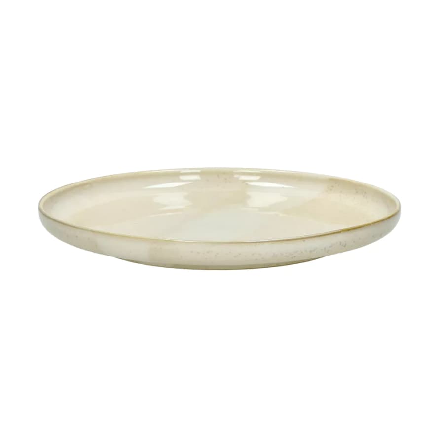 Pomax 4 Nougat dessert plates, porcelain, DIA 20,6 x H 2,6 cm, beige 