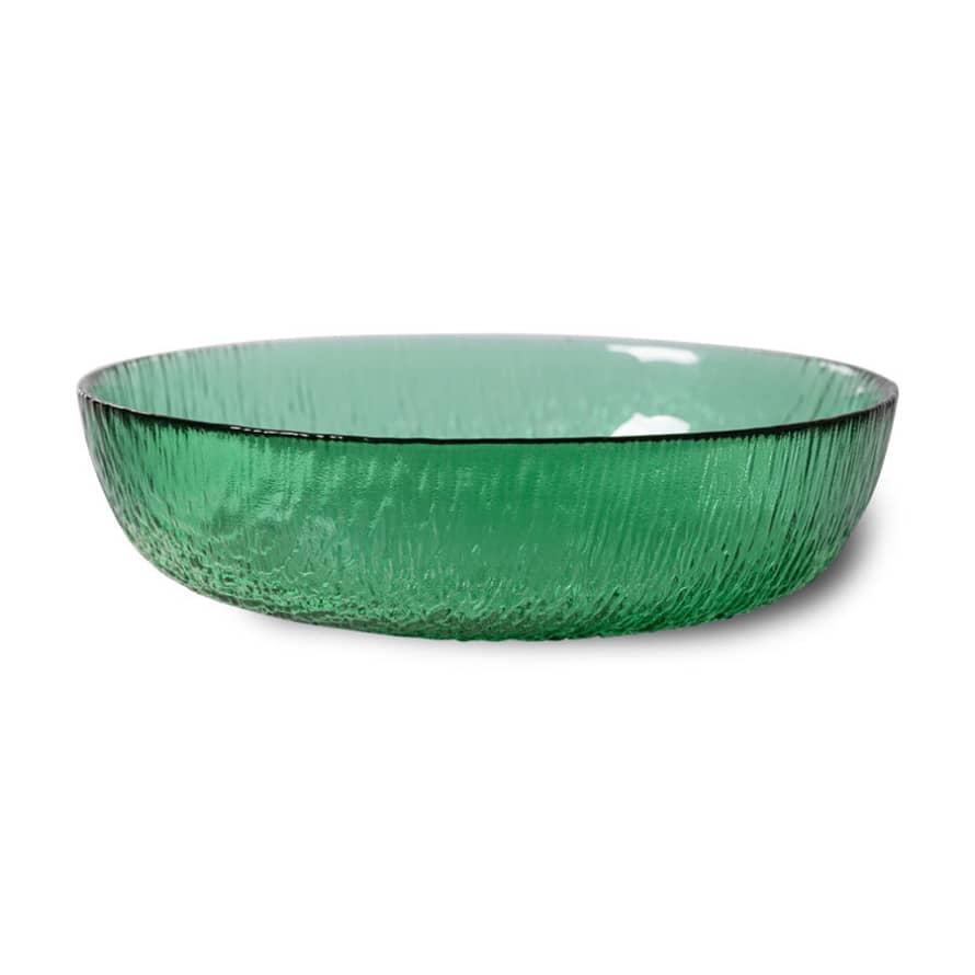 HK Living The emeralds: 6 glass salad bowls, green 