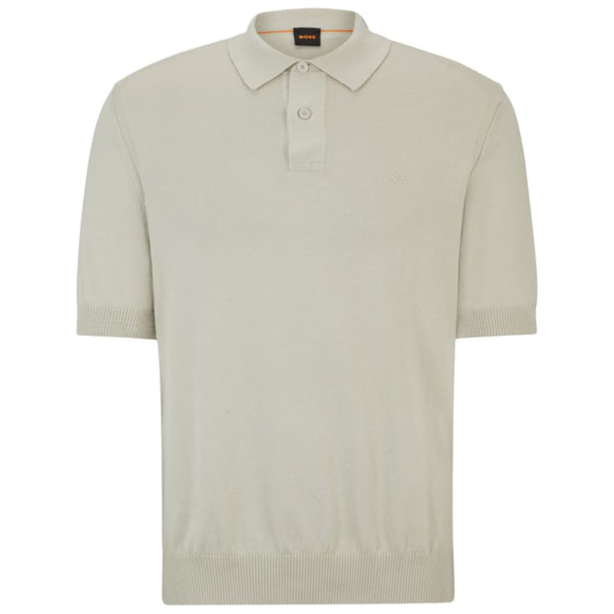 Boss Asac P Knitted Polo - Light Beige