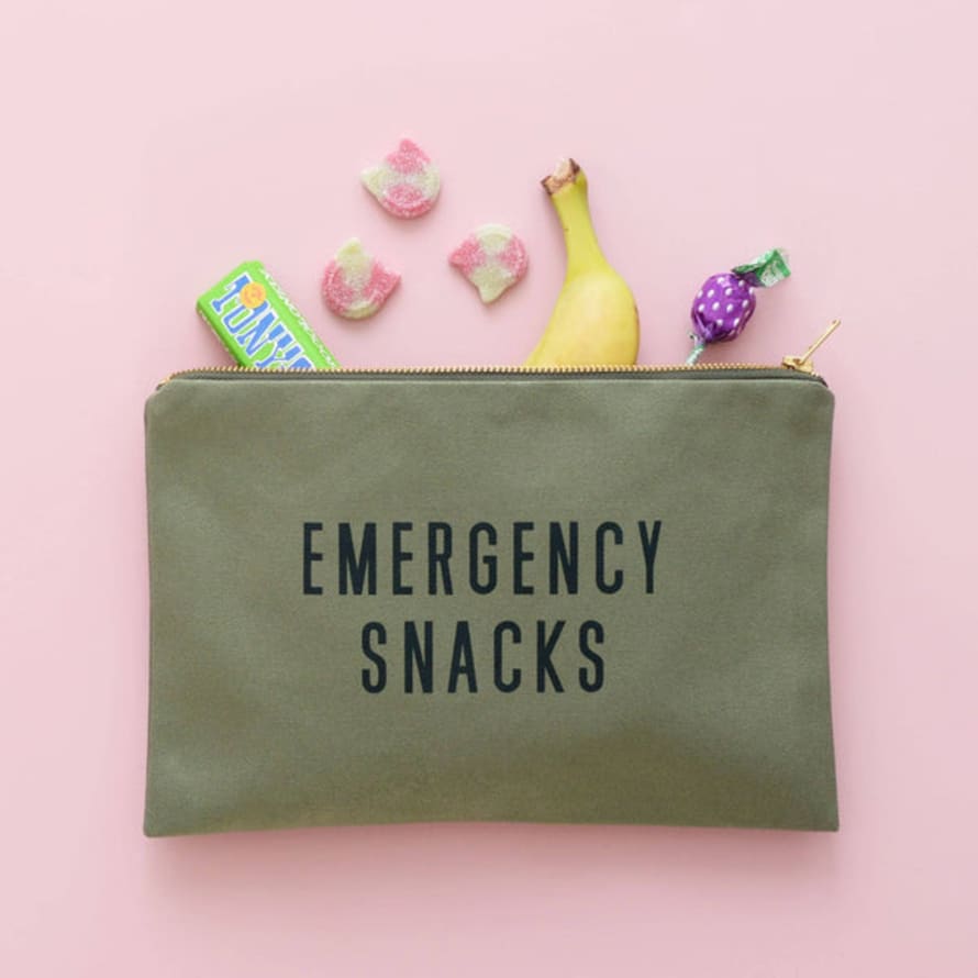 Alphabet Bags Emergency Snacks - Olive Green Pouch