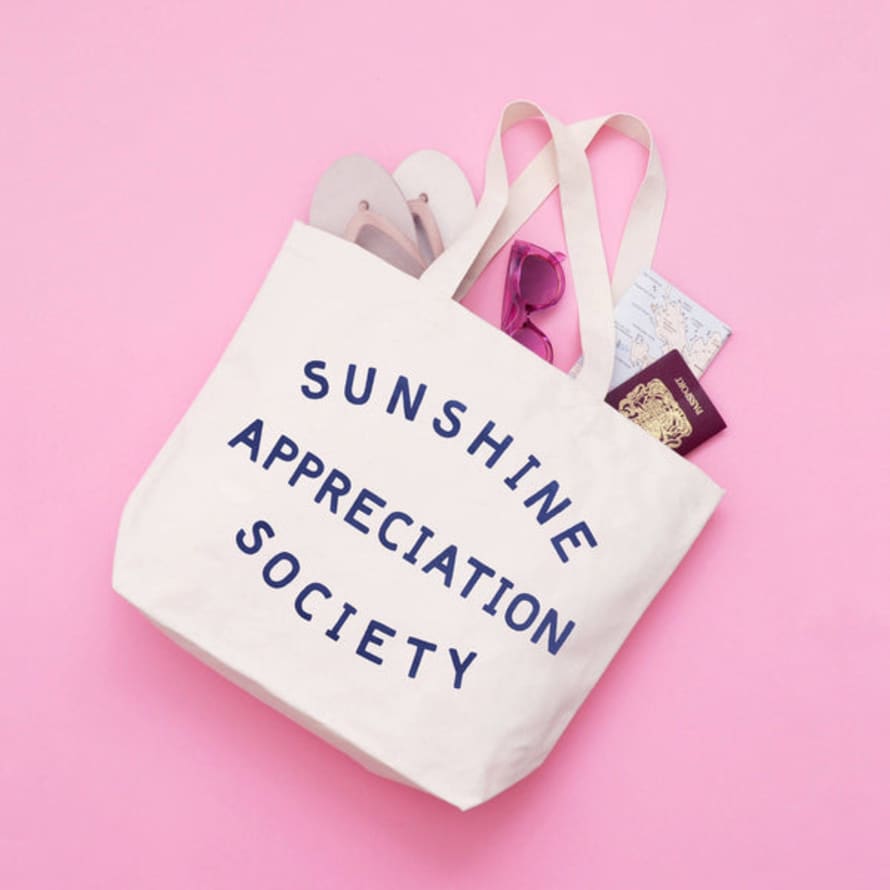 Alphabet Bags Sunshine Appreciation Society - Big Canvas Tote Bag