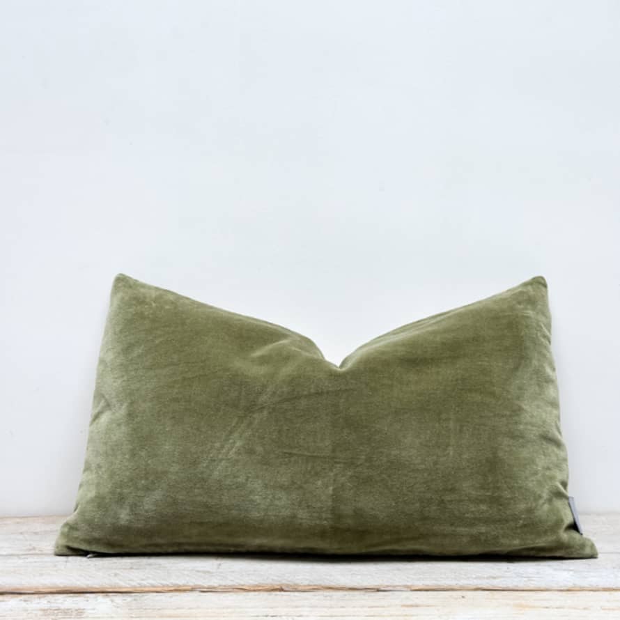 Also Home Rectangle Lichen Velvet Cushion
