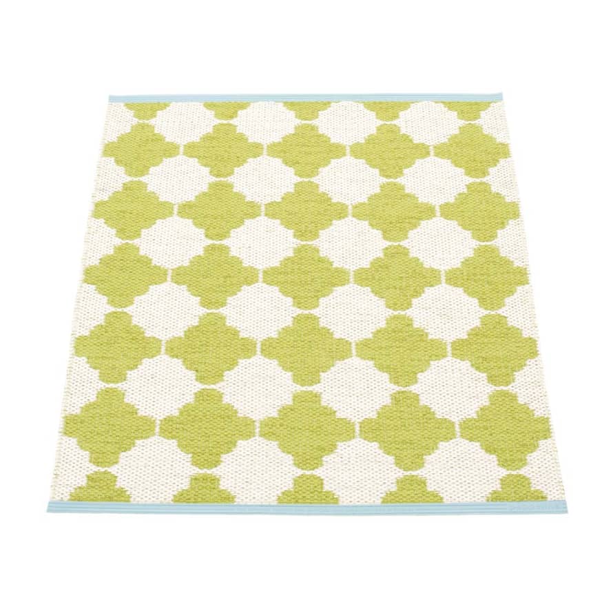 Pappelina Pappelina Marre Design Washable Durable Small Hall, Door Mat, Shower Or Bath Rug 70x90cm Lime & Vanilla