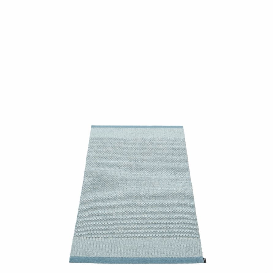 Pappelina Pappelina Edit Design Washable Durable Floor Or Runner Rug 70x120cm Dove Blue/blue Fog/stone Metallic