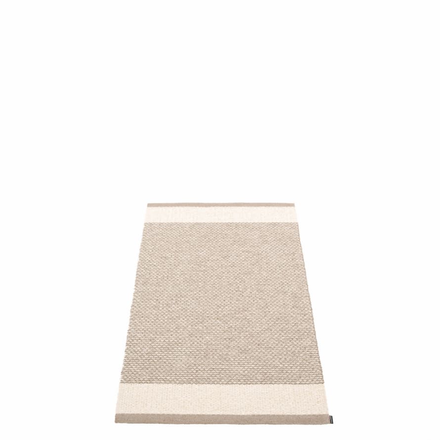 Pappelina Pappelina Edit Design Washable Durable Floor Or Runner Rug 70x120cm Mud/vanilla/linen Metallic