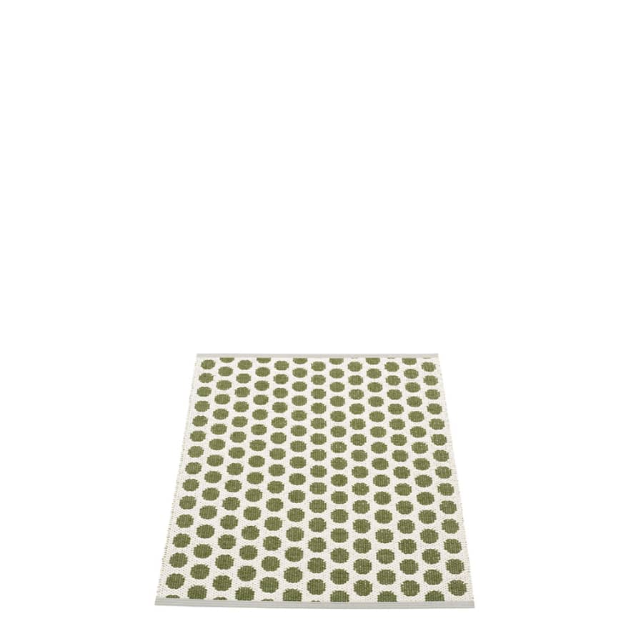 Pappelina Pappelina Noa Design Washable Durable Small Hall, Door Mat, Shower Or Bath Rug 70x90cm Dark Olive/vanilla/warm Grey Stripe