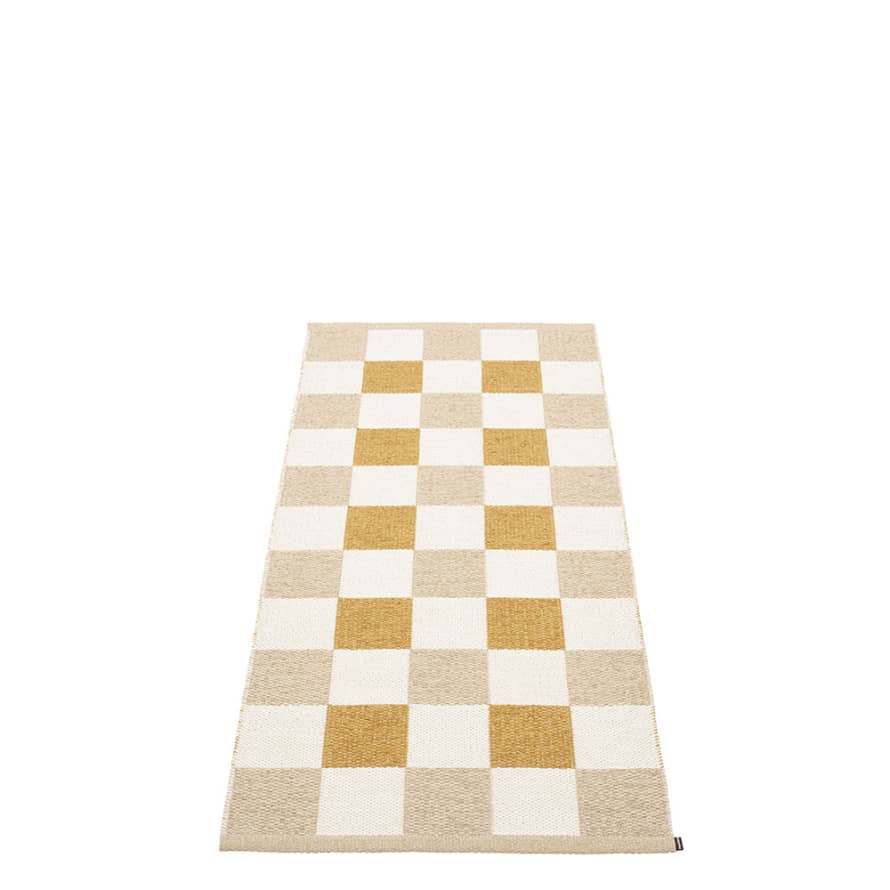 Pappelina Pappelina Pix Design Washable Durable Floor Or Runner Rug 70x160cm Beige/vanilla/ochre