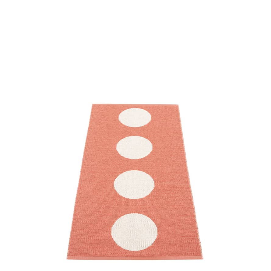 Pappelina Pappelina Vera Design Washable Durable Floor Or Runner Rug 70x150cm Flamingo/vanilla