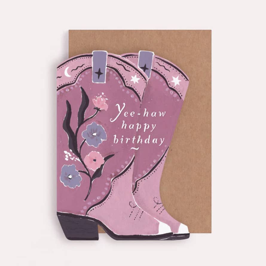 Sister Paper Co Cowboy Boots Birthday Card