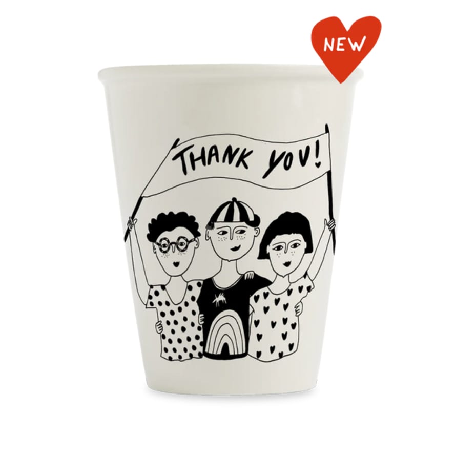Helen B Porcelain Cup Thank You