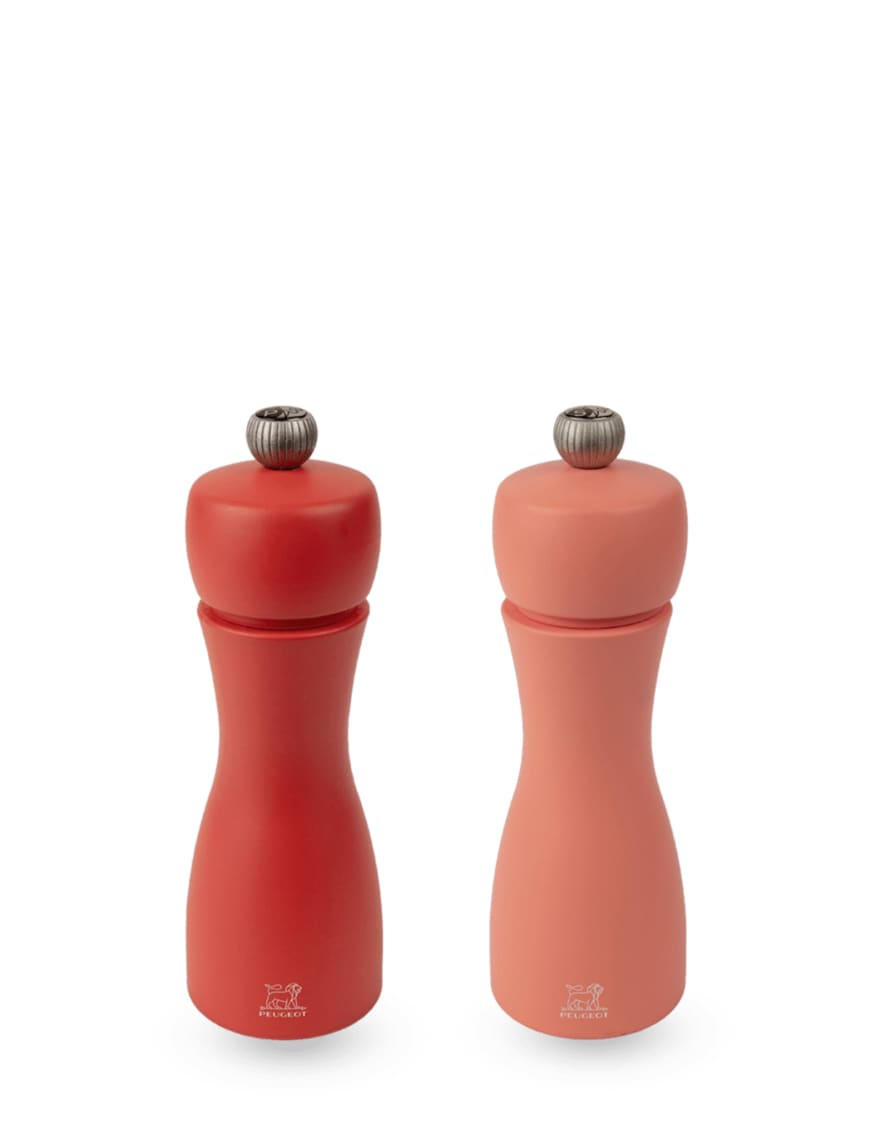  Peugeot France Set of 2 15cm Brick and Flame Red Salt and Pepper Mills