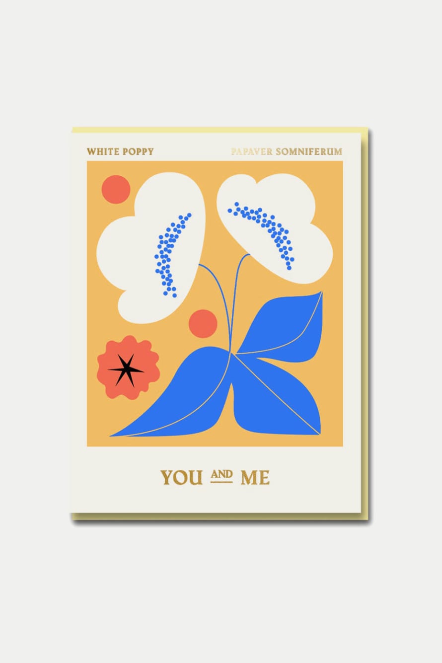 1973 Columbia Road - White Poppy - You And Me Card