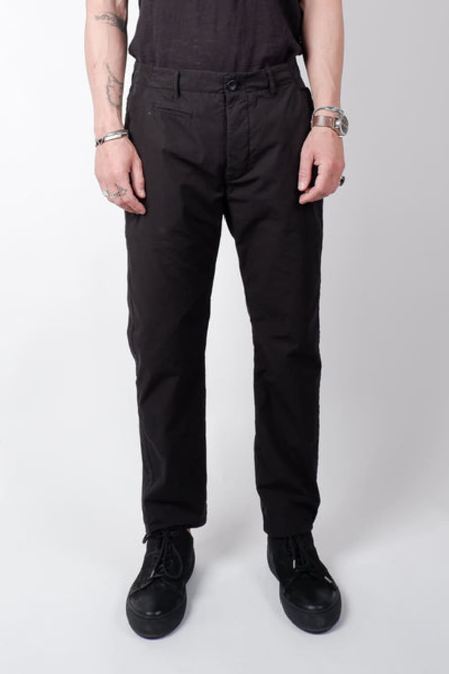 Hannes Roether Lightweight Cotton Trousers Black