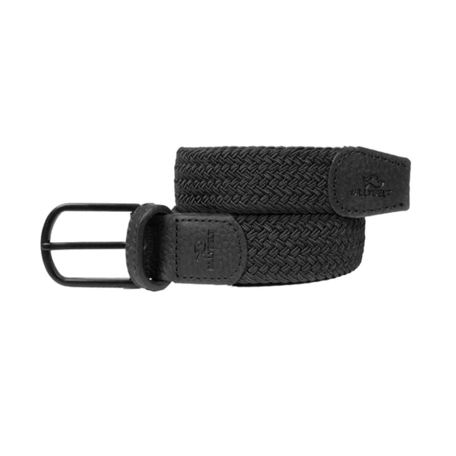 BILLYBELT All Black Elastic Braided Belt