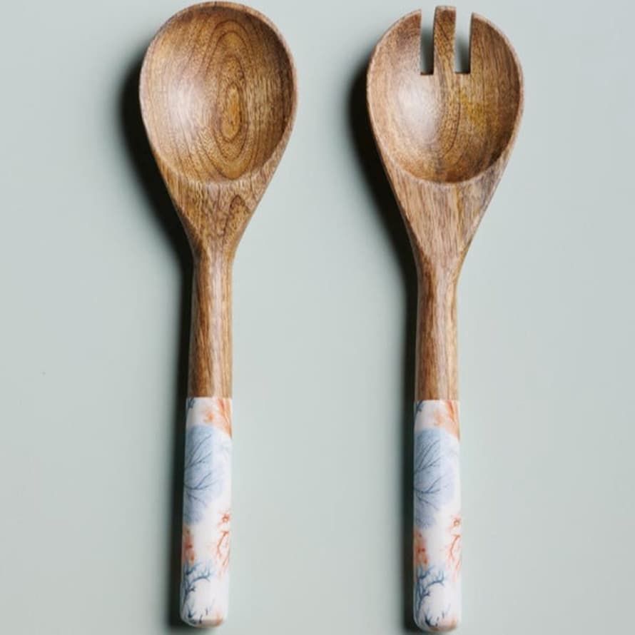 Distinctly Living Mutli Coloured Coral Salad Servers