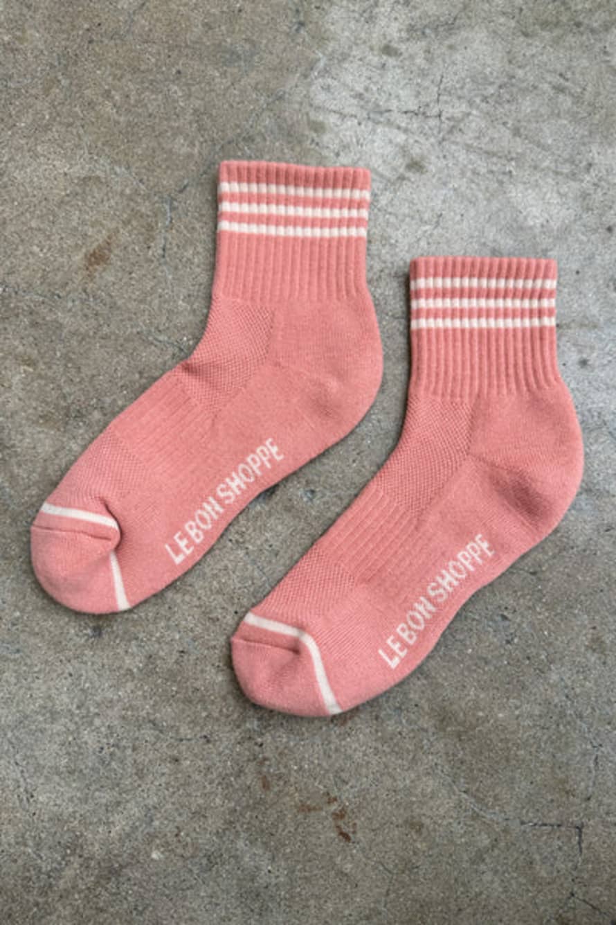 Le Bon Shoppe Girlfriend Socks In Salmon