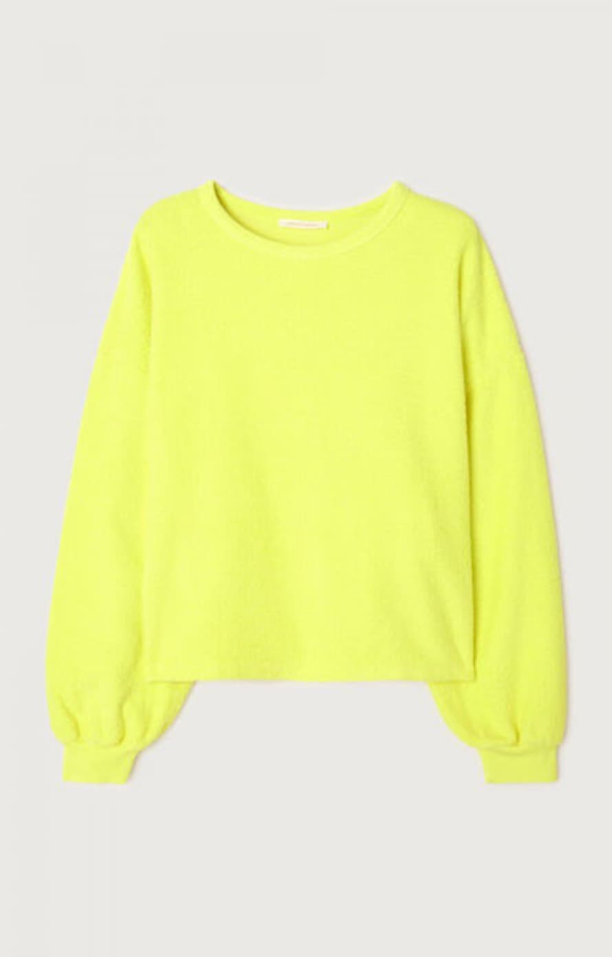 American Vintage Bobypark Sweatshirt In Neon Yellow