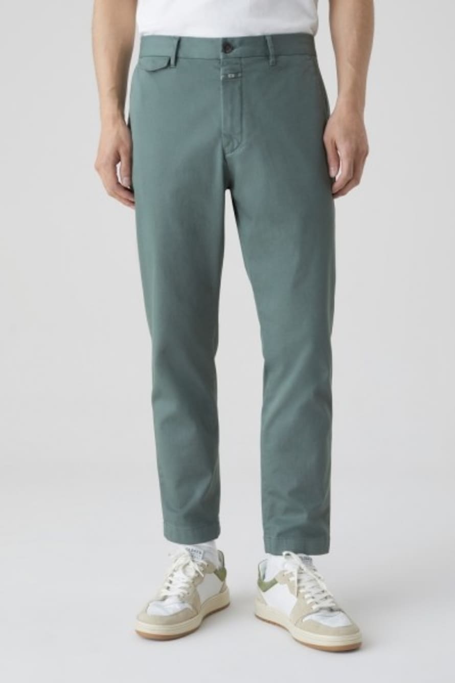 CLOSED Pantalon Atelier Tapered - Coton Bio - Vert Jade