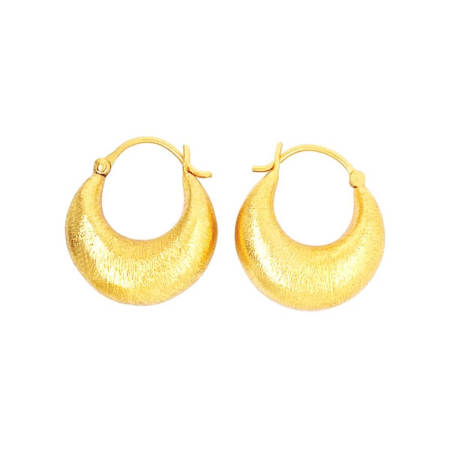 Gem Bazaar Cashew Earrings In Brushed Gold
