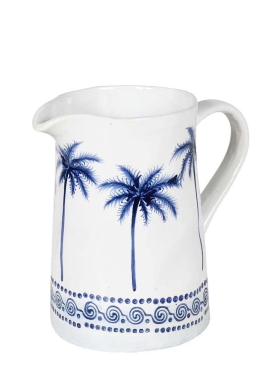 The Home Collection Blue Palm Tree Jug