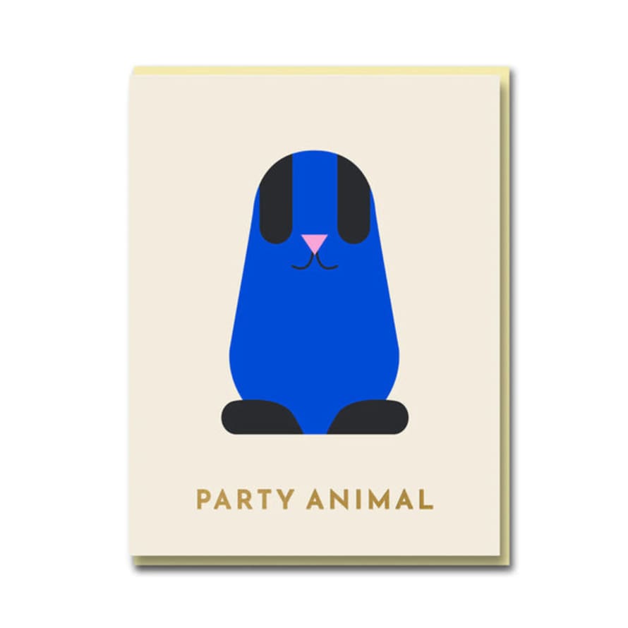 Nineteen Seventy Three Party Animal Rabbit Card