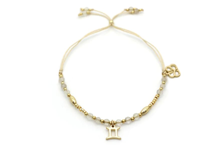 Boho Betty Gemini Zodiac Gemstone Gold Bracelet