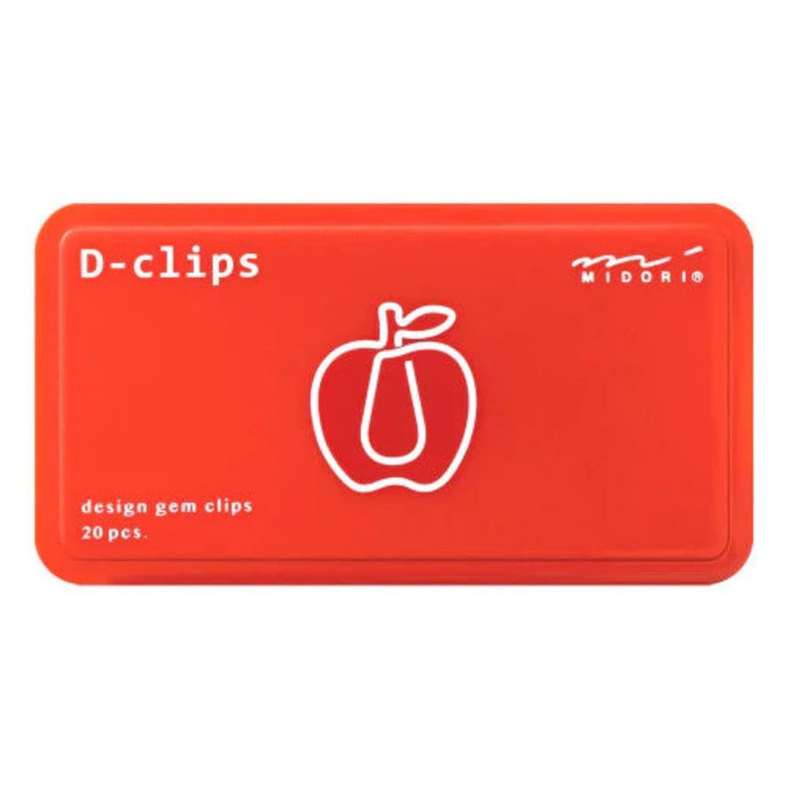 Midori Stationery Midori D-clips - Apple Paperclip