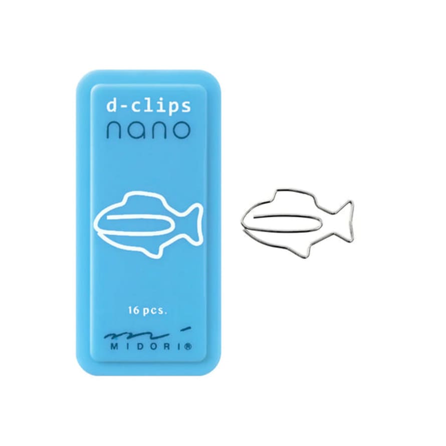 Midori Stationery Midori D-clips Nano - Fish Paperclip