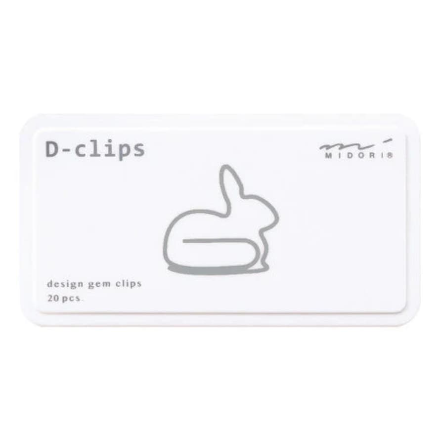 Midori Stationery Midori D-clips - Rabbit Paperclip