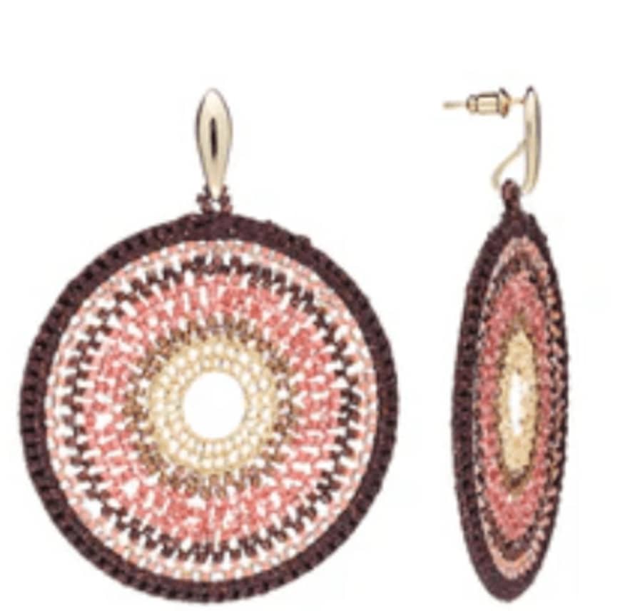 AZUNI LONDON Nova Crochet Mandala Earrings - Dusk