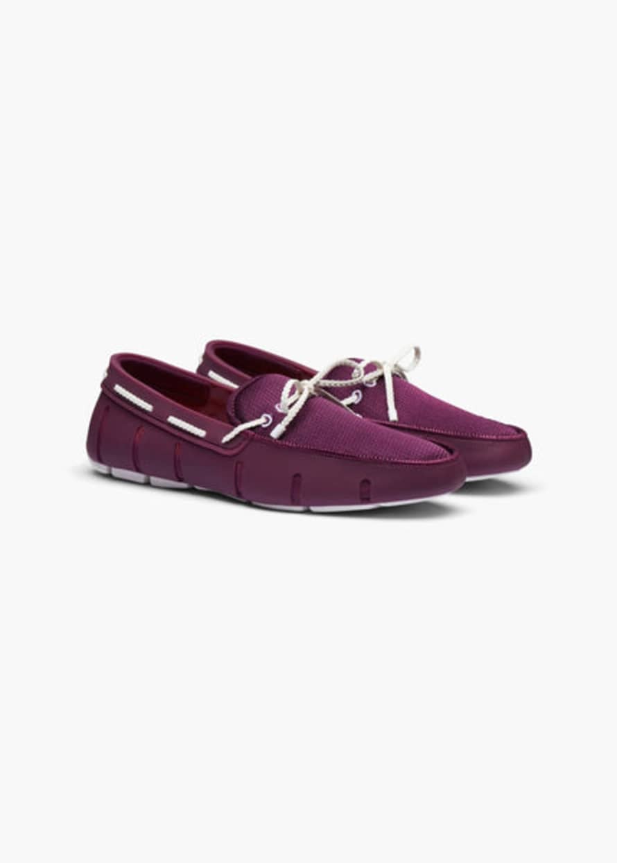Swims - Braided Lace Loafer In Mulberry 21215/547