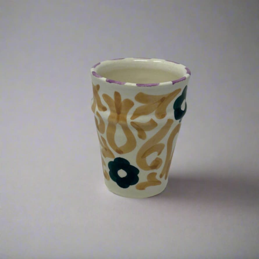 Artisan Stories Ceramic Small Beldi Cup Daisy Brown