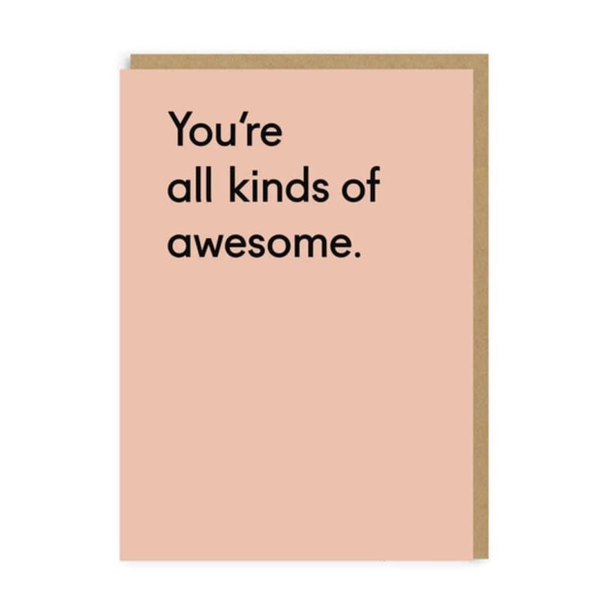 Ohh Deer You're All Kinds Of Awesome Greeting Card