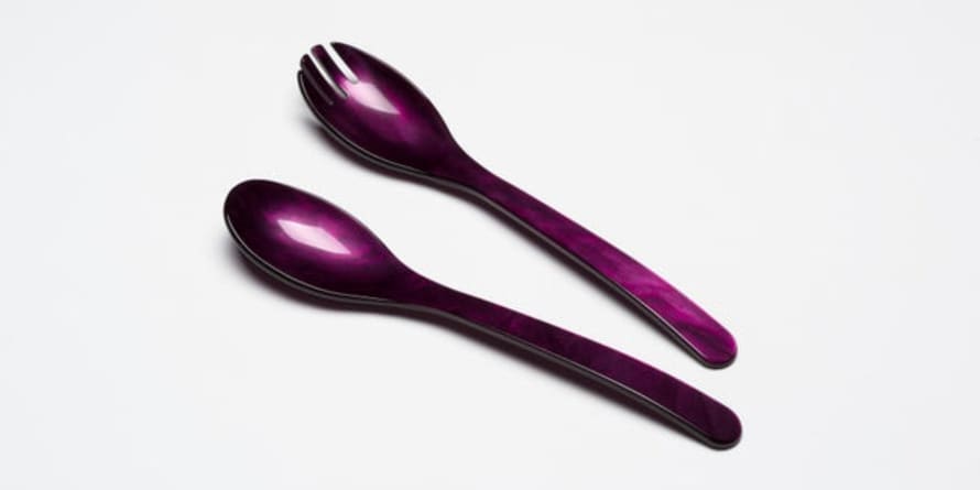 Heim Salad Spoons - Plum (pair)