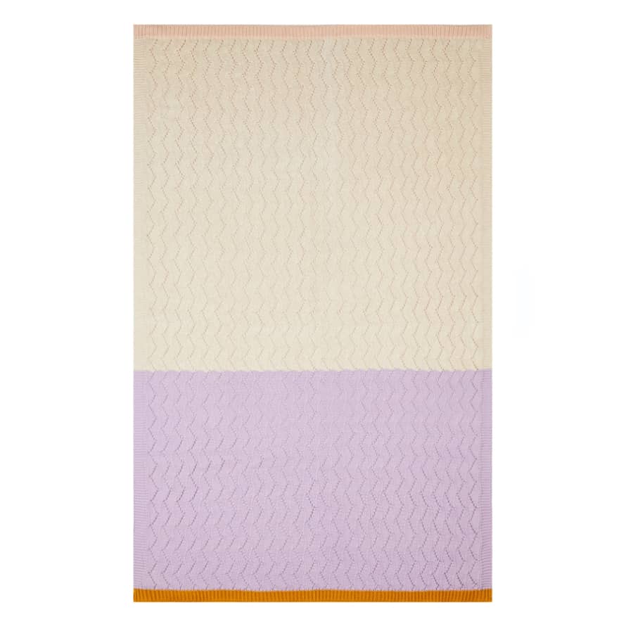 Sophie Home Textured Baby Blanket in Lilac & Cream