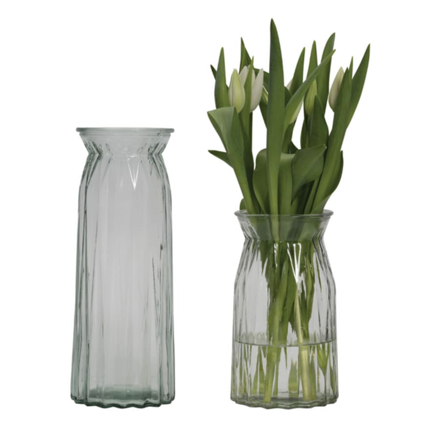 PR Home Flute Vase - 20cm - Clear