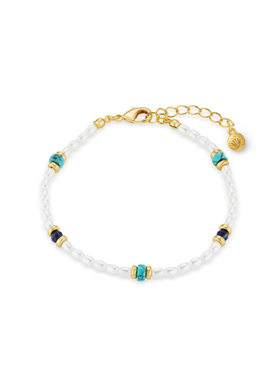 Orelia Pearl & Stone Beaded Bracelet
