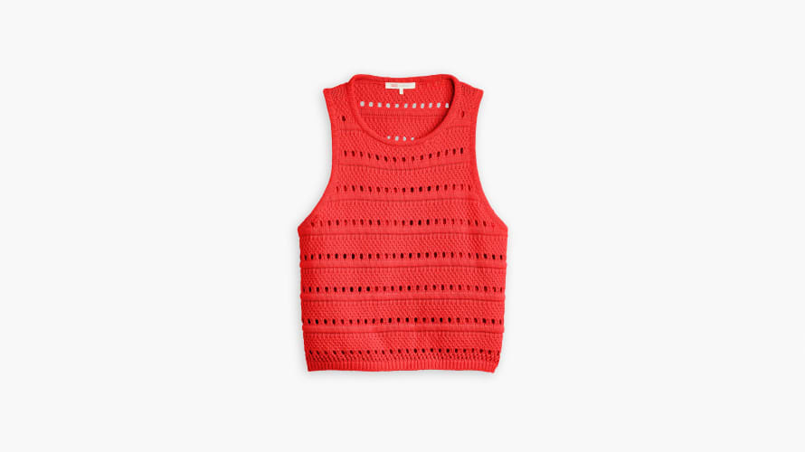 Levi's Poppy Red Rojo Camiseta Sin Mangas Superbloom Crochet