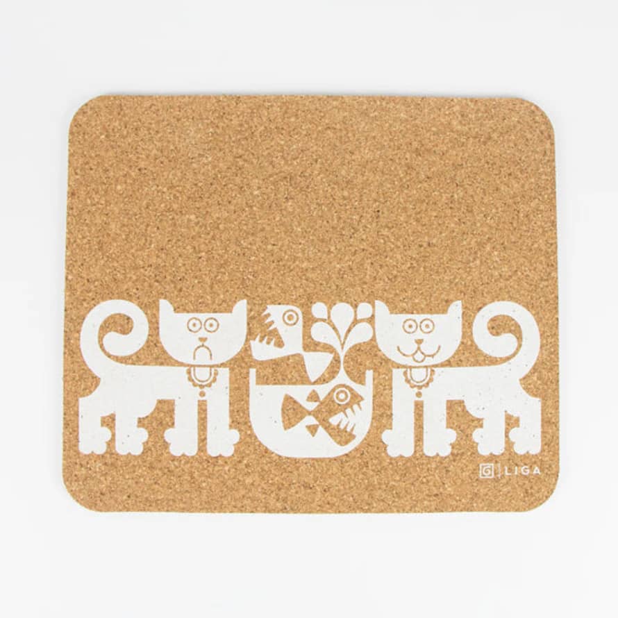 Talking Tables Cat And Piranha Cork Placemats